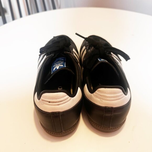 Adidas Samba Classic Sneakers Black White Gum Sole | US Women's 8 / US Men's 7 - Picture 5 of 14